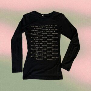 Bullshit long sleeve graphic tee - size S